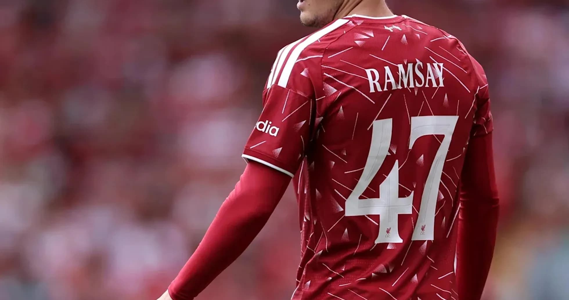 Player wearing red jersey during match