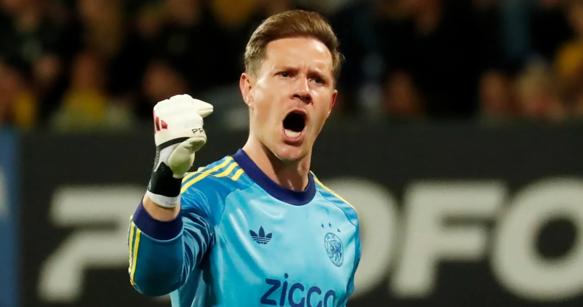 Goalkeeper celebrating during a match