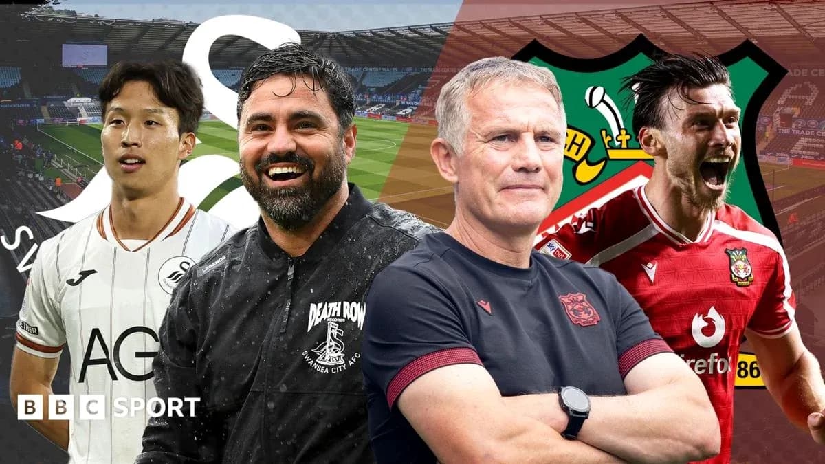 Swansea City and Wrexham players and coaches featured