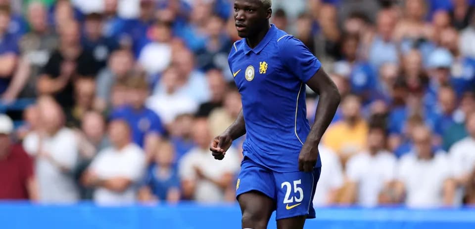 Chelsea player running during a match