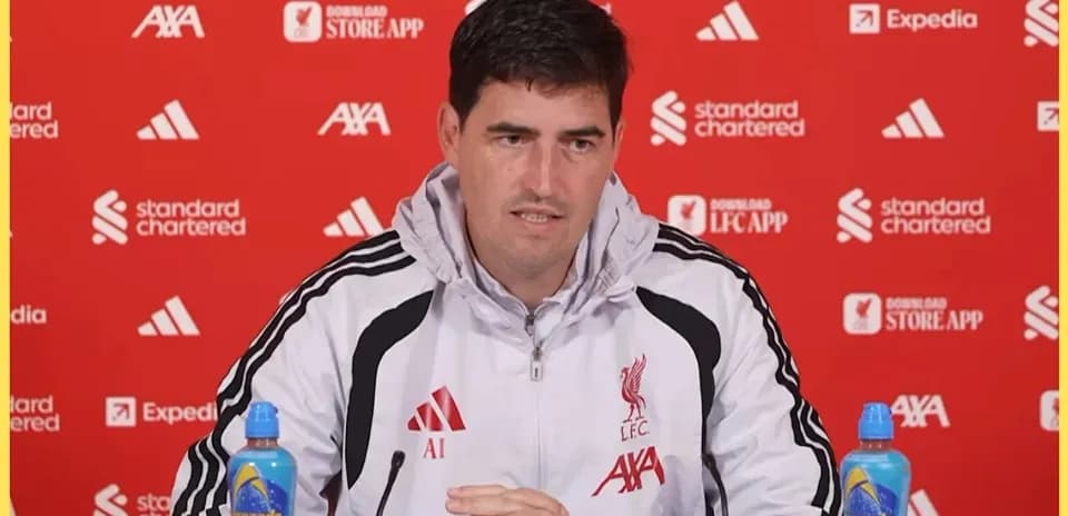 Manager speaking at Liverpool FC press conference