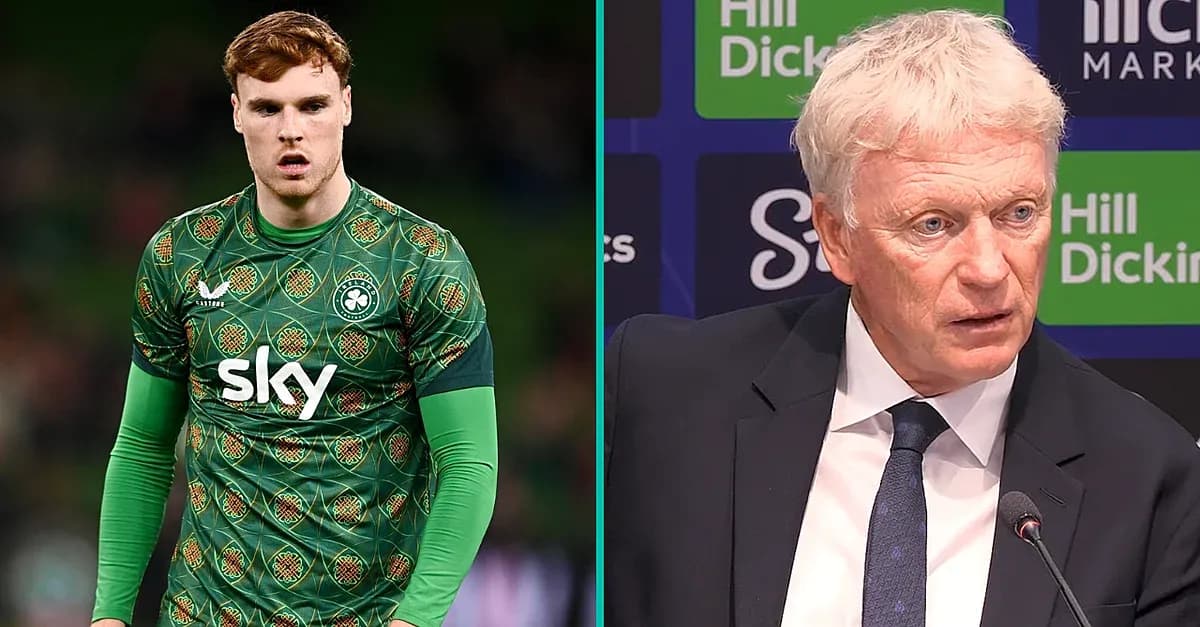 Goalkeeper in green kit and manager at press conference