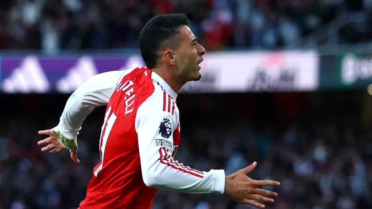 Player celebrating goal during Manchester City vs Arsenal