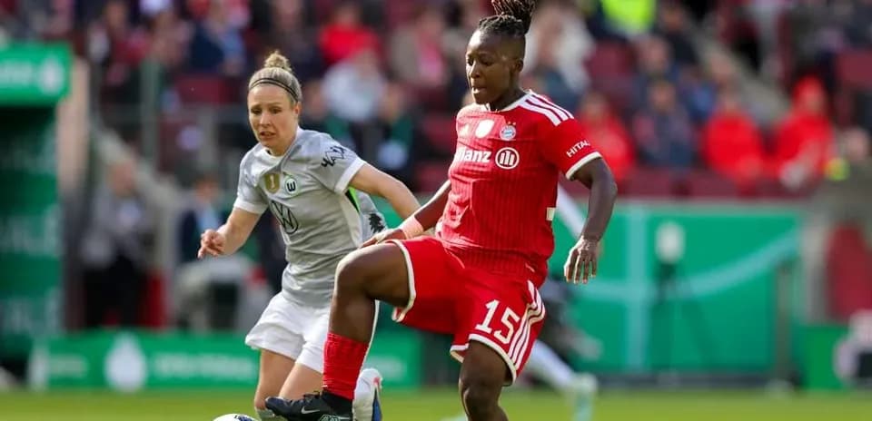 Player dribbling the ball during match action