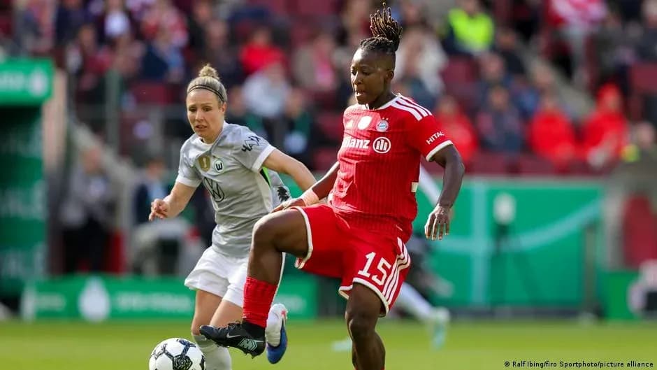 Player dribbling the ball during match action