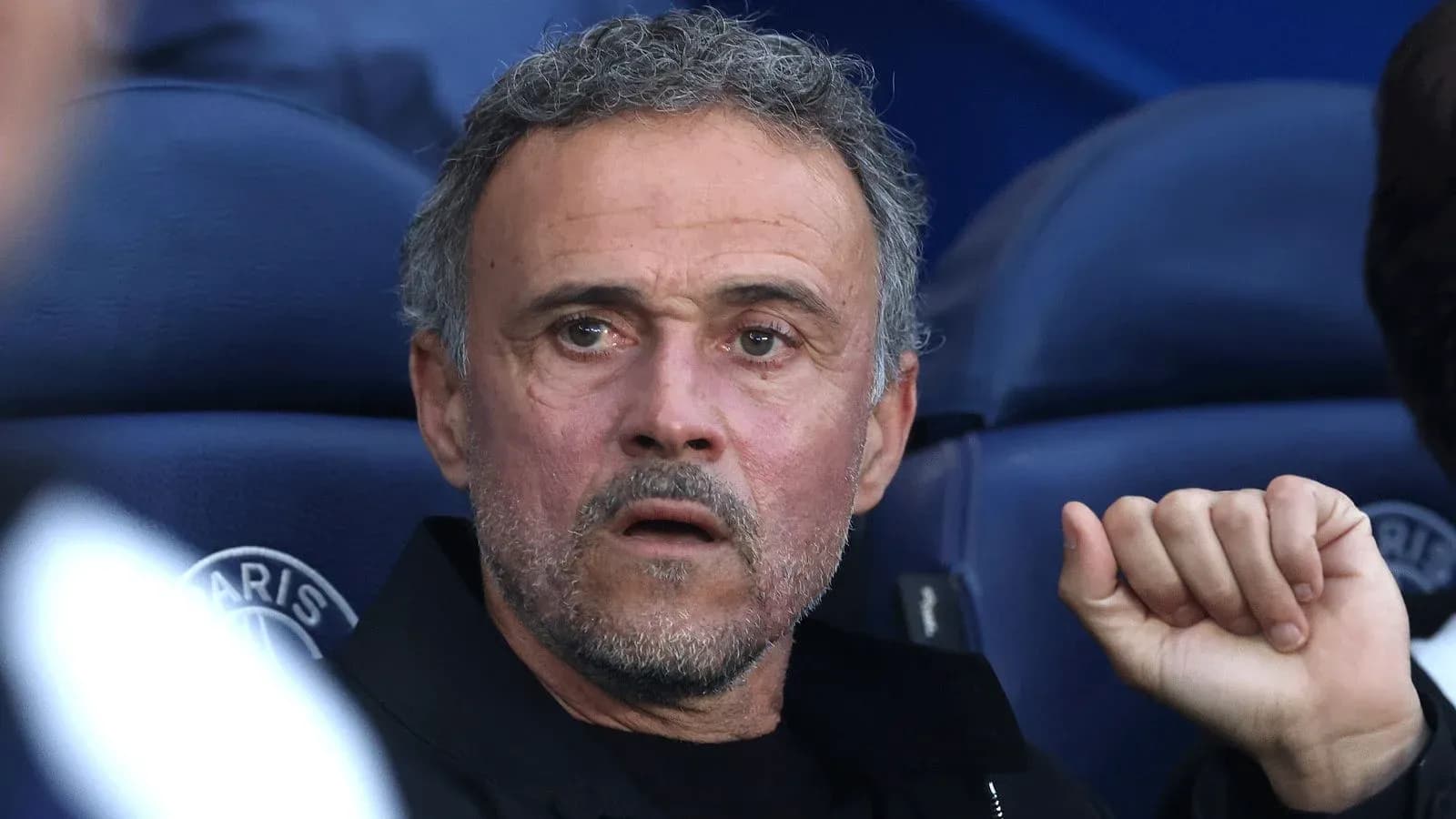 Coach observing the game from the bench
