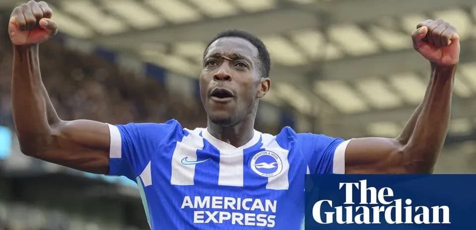 Player celebrating after scoring a goal for Brighton