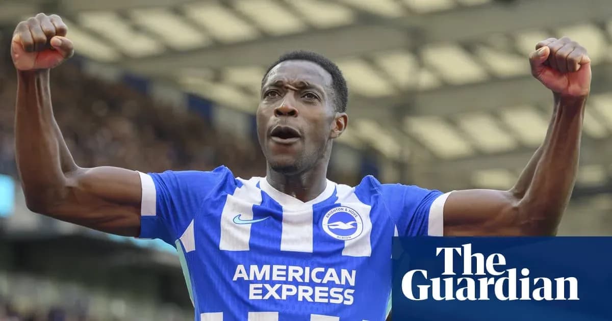 Player celebrating after scoring a goal for Brighton