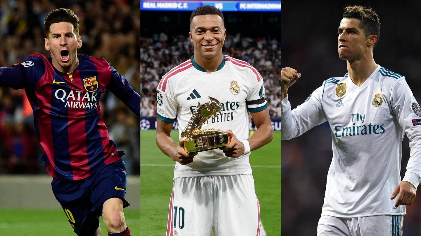 Kylian Mbappé’s Champions League Journey Compared to Messi and Ronaldo at 100 Matches