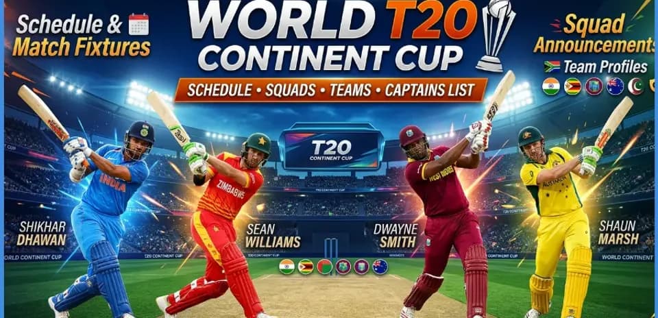 World T20 Continent Cup: Teams, Captains, Squads & Match Schedule