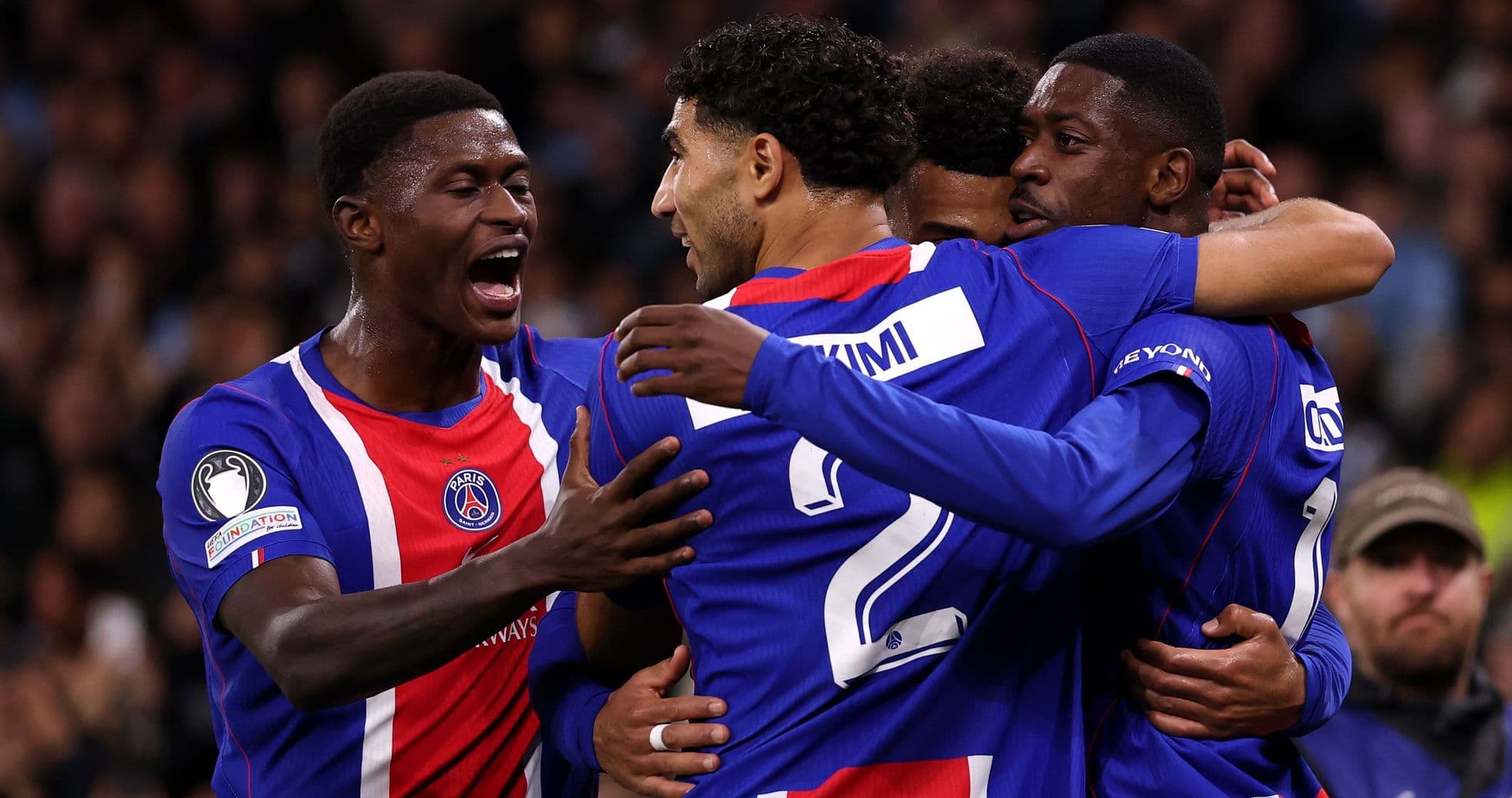 PSG's Ousmane Dembele Shines in 4-2 Triumph Over Manchester City at Etihad
