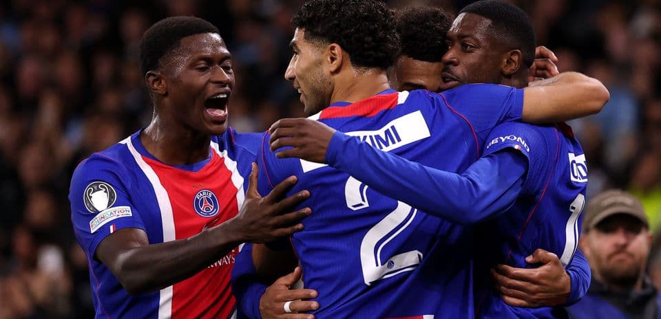 PSG's Ousmane Dembele Shines in 4-2 Triumph Over Manchester City at Etihad