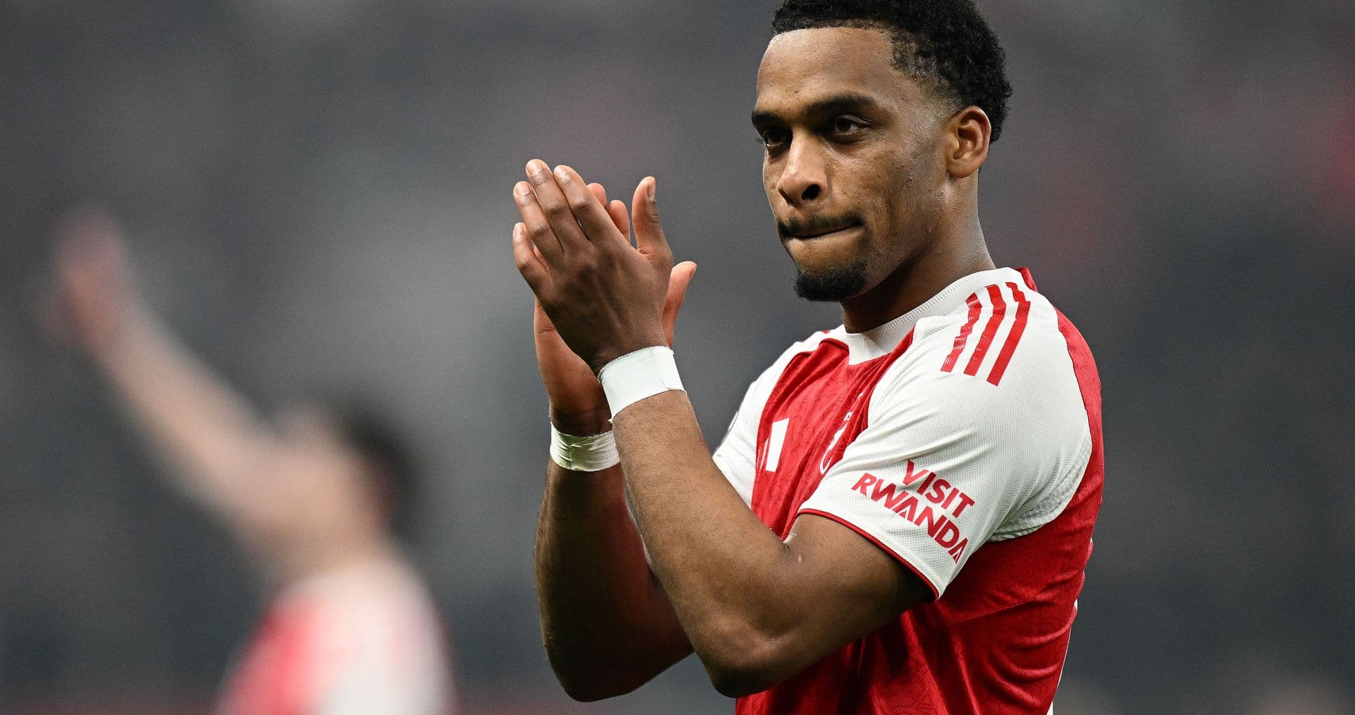 Player applauding fans after match Player applauding fans after match