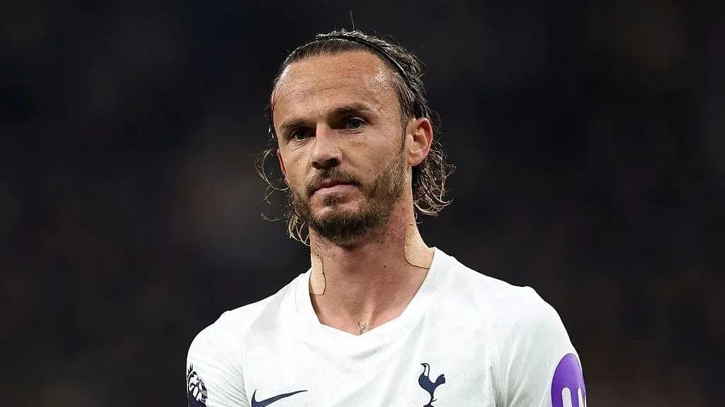 Player in Tottenham kit during match Player in Tottenham kit during match