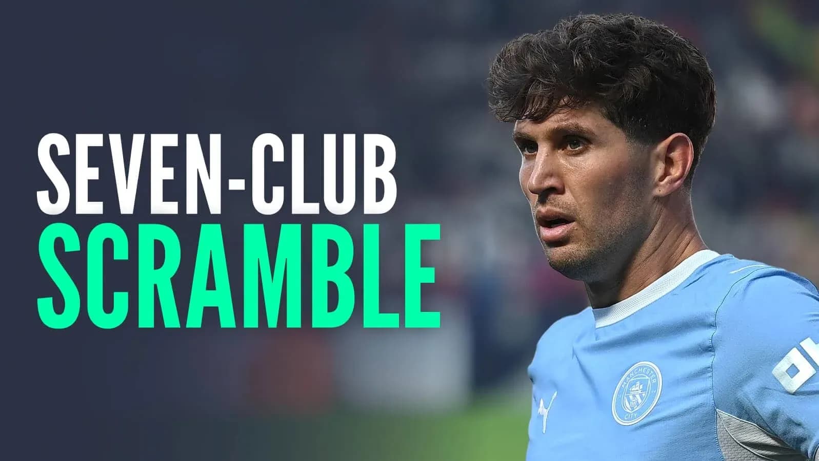 Player in Manchester City kit during match Player in Manchester City kit during match