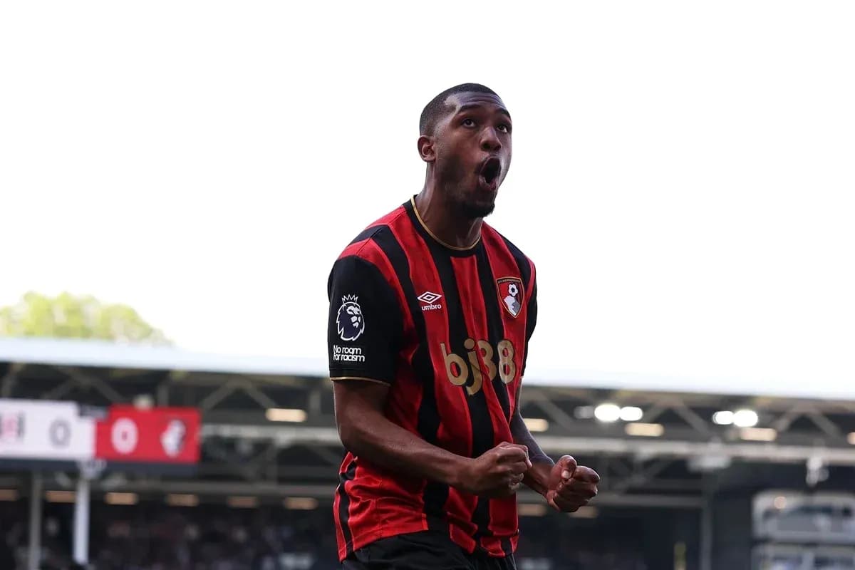 Bournemouth player celebrating a goal on the field Bournemouth player celebrating a goal on the field