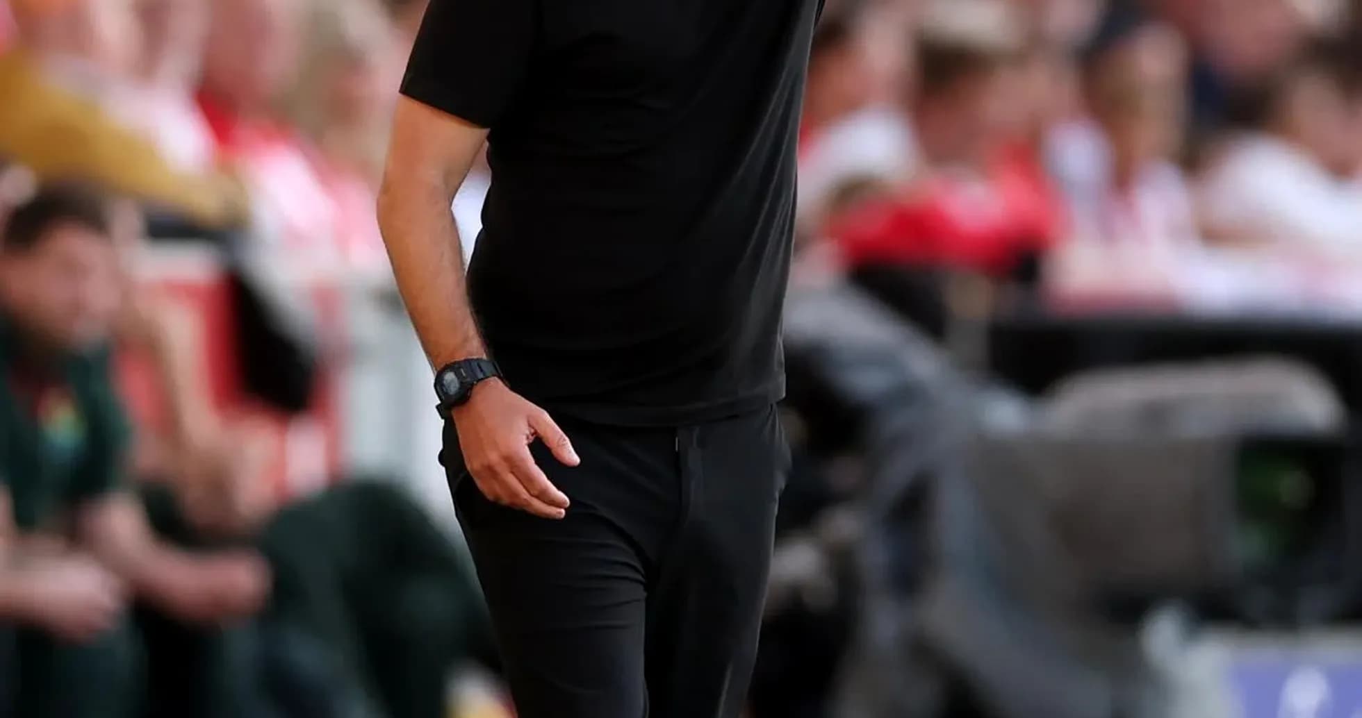 Manager directing players during a football match Manager directing players during a football match