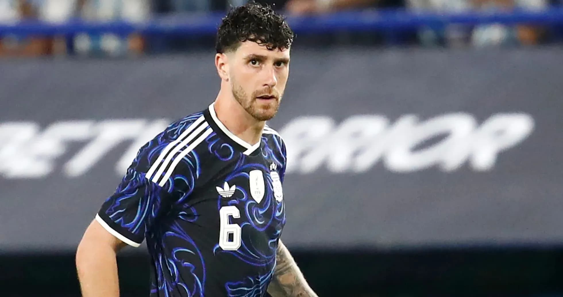 Player wearing Argentina jersey during match Player wearing Argentina jersey during match