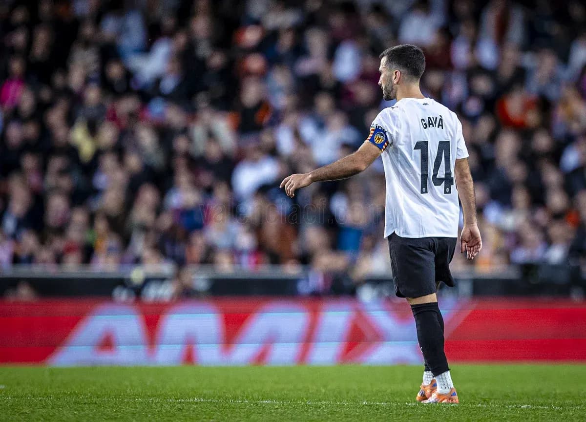 Valencia player during La Liga match Valencia player during La Liga match