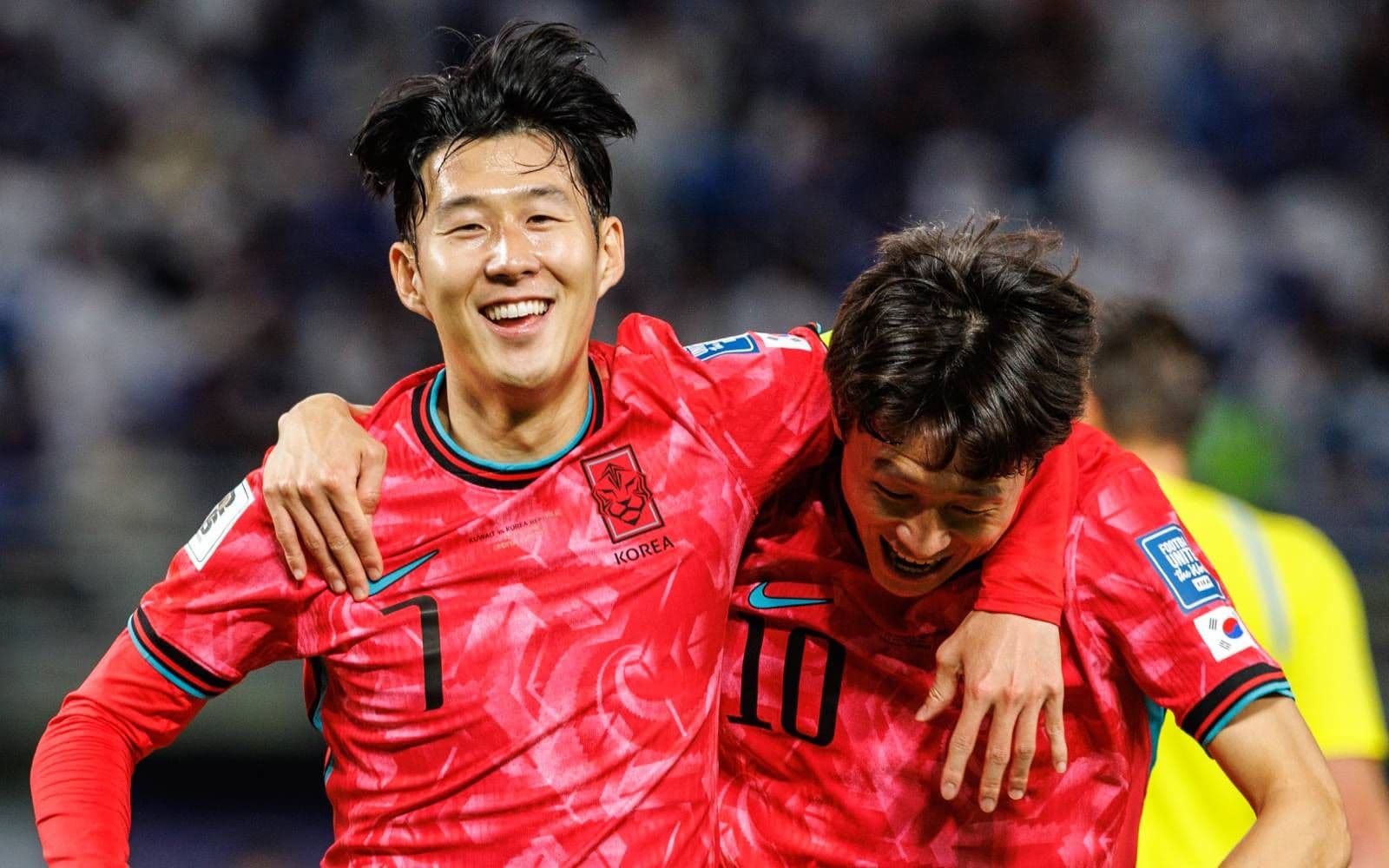 South Korean players celebrating a goal South Korean players celebrating a goal