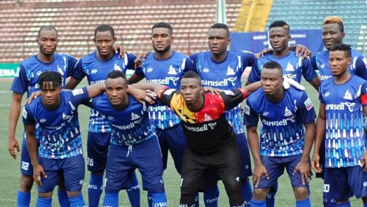 Rivers United team photo before match Rivers United team photo before match