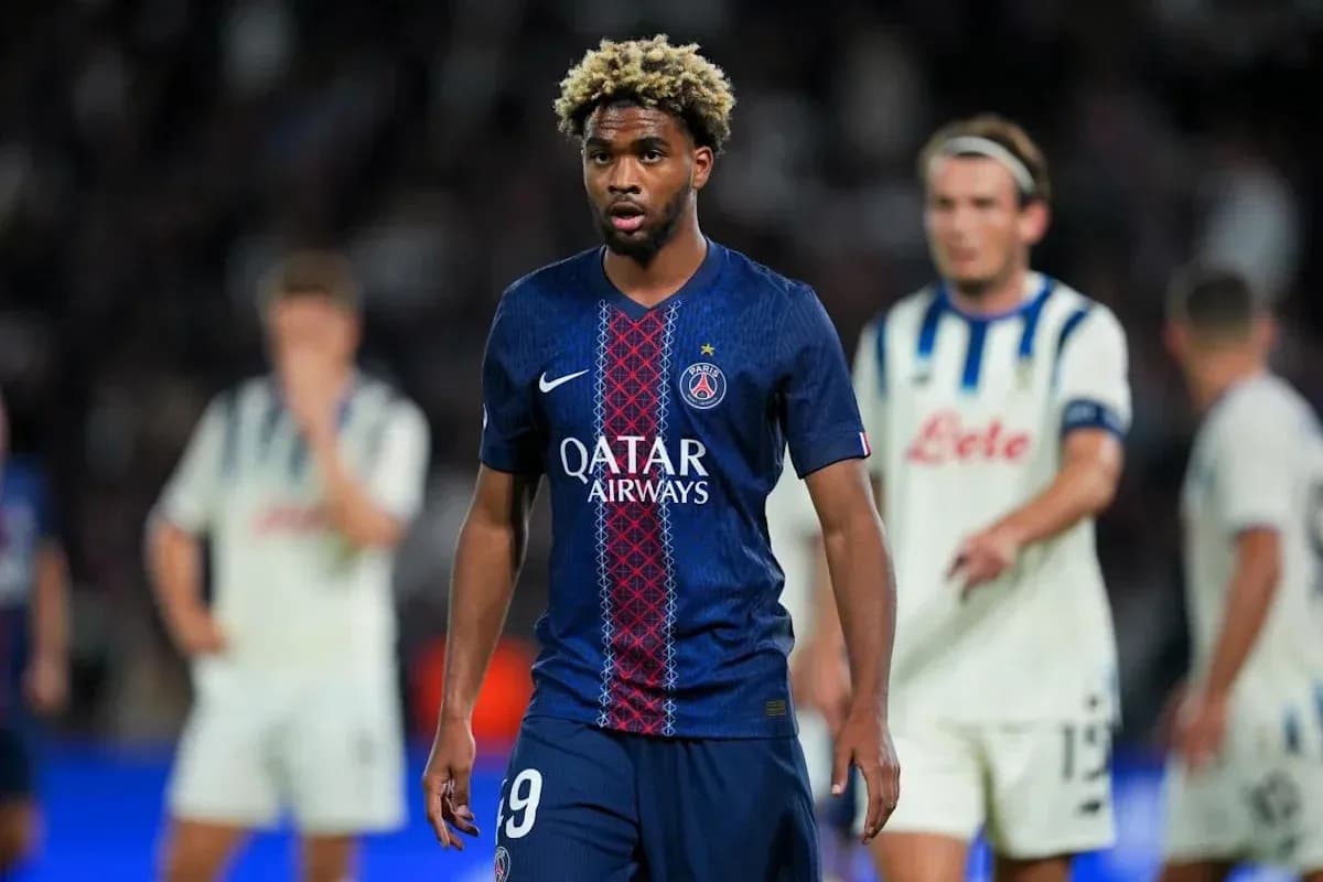PSG player walking on the field during match PSG player walking on the field during match