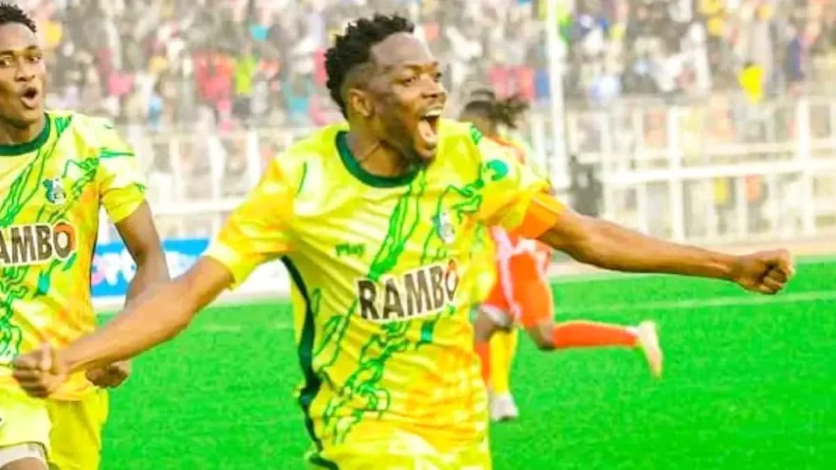 Kano Pillars player celebrating a goal Kano Pillars player celebrating a goal