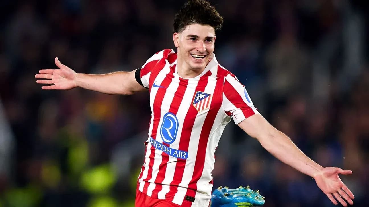 Player celebrating a goal for Atletico Madrid Player celebrating a goal for Atletico Madrid