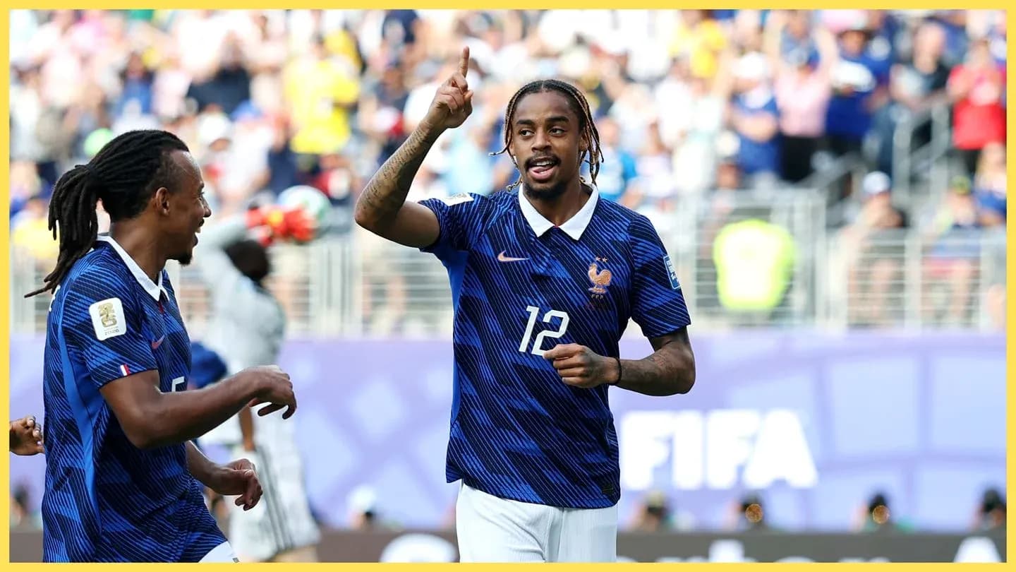 Player celebrating goal during match for France Player celebrating goal during match for France
