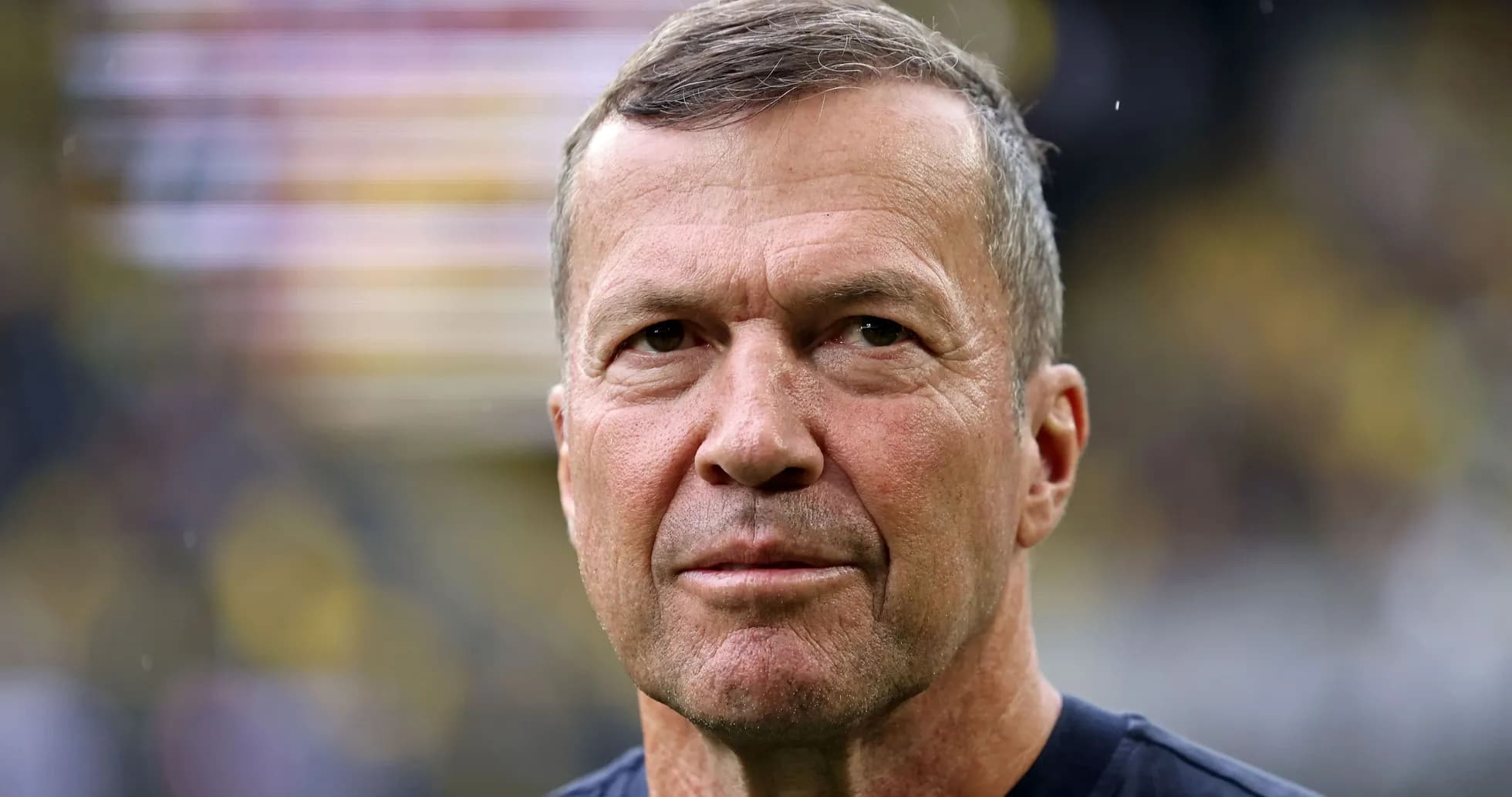 Close-up of a middle-aged man with short hair Close-up of a middle-aged man with short hair