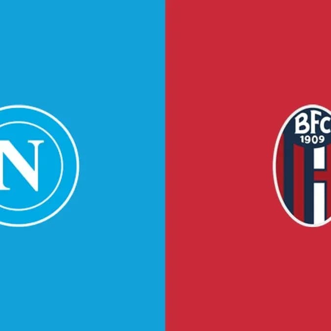 Logos of Napoli and Bologna on colored backgrounds Logos of Napoli and Bologna on colored backgrounds