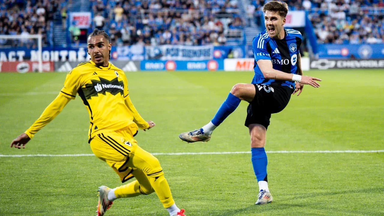Player kicking the ball during MLS match Player kicking the ball during MLS match