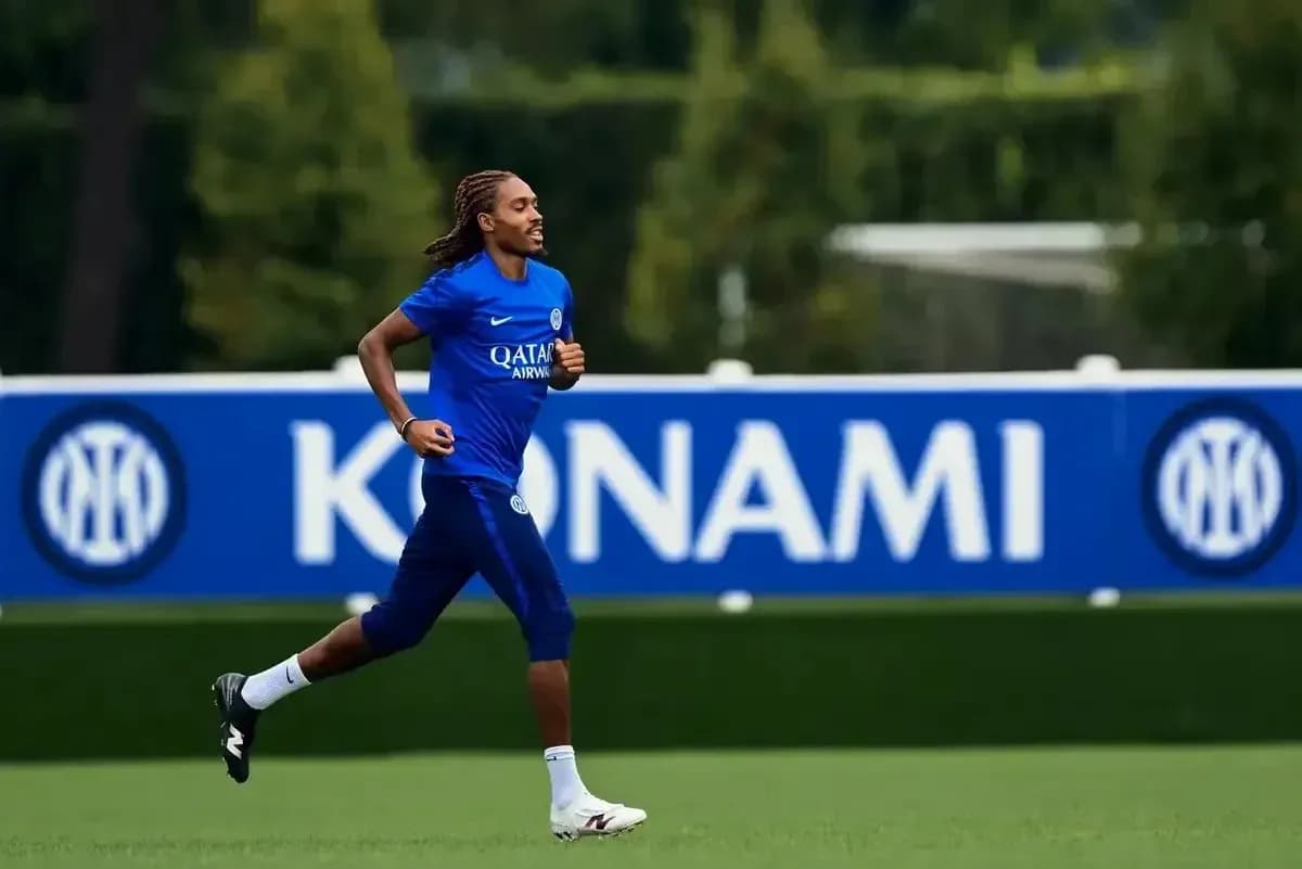 Player running during training session at facility Player running during training session at facility