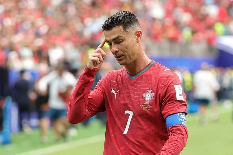 Cristiano Ronaldo walking off the pitch during match Cristiano Ronaldo walking off the pitch during match