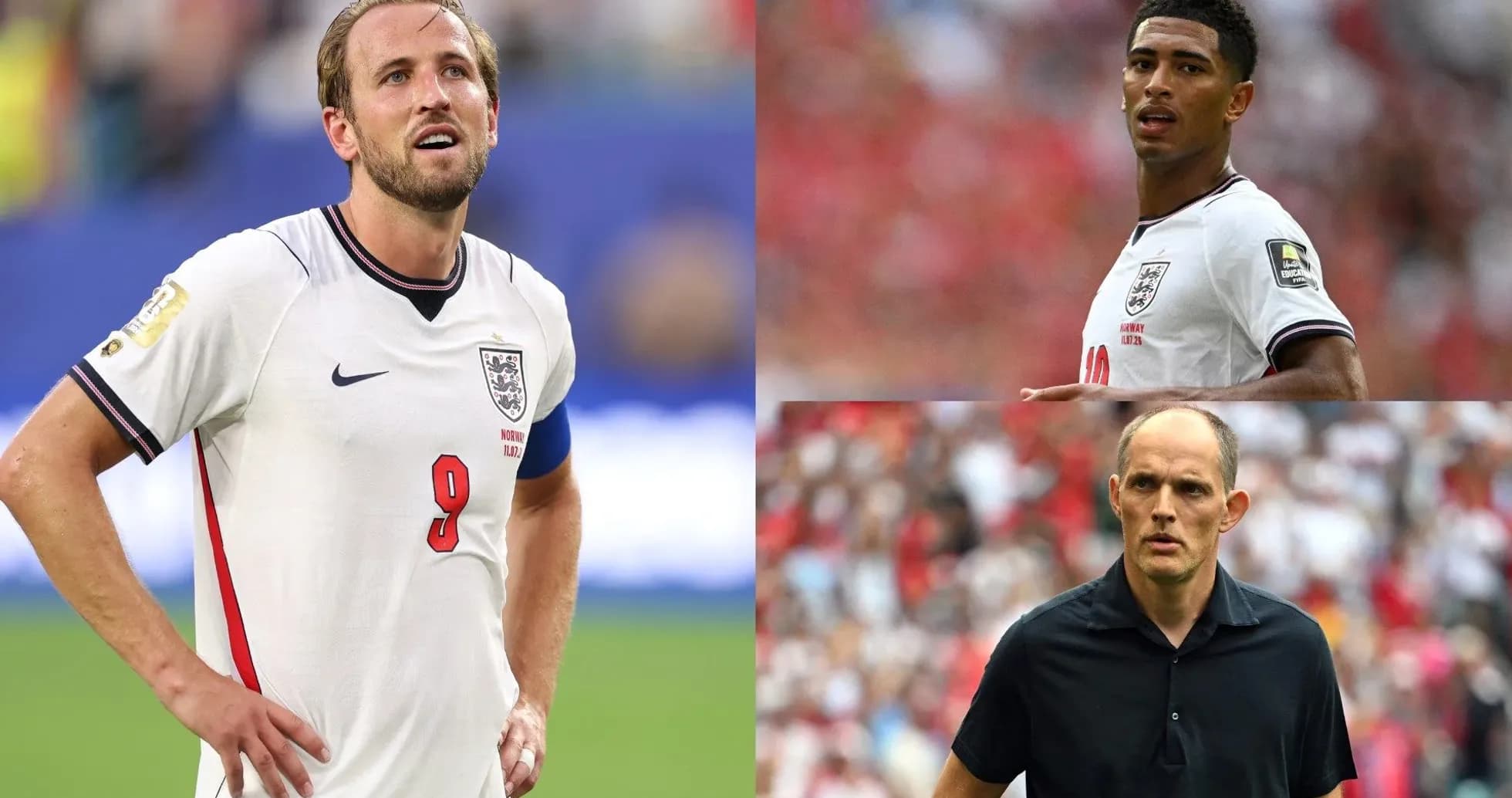 Harry Kane and Jude Bellingham in England jerseys Harry Kane and Jude Bellingham in England jerseys
