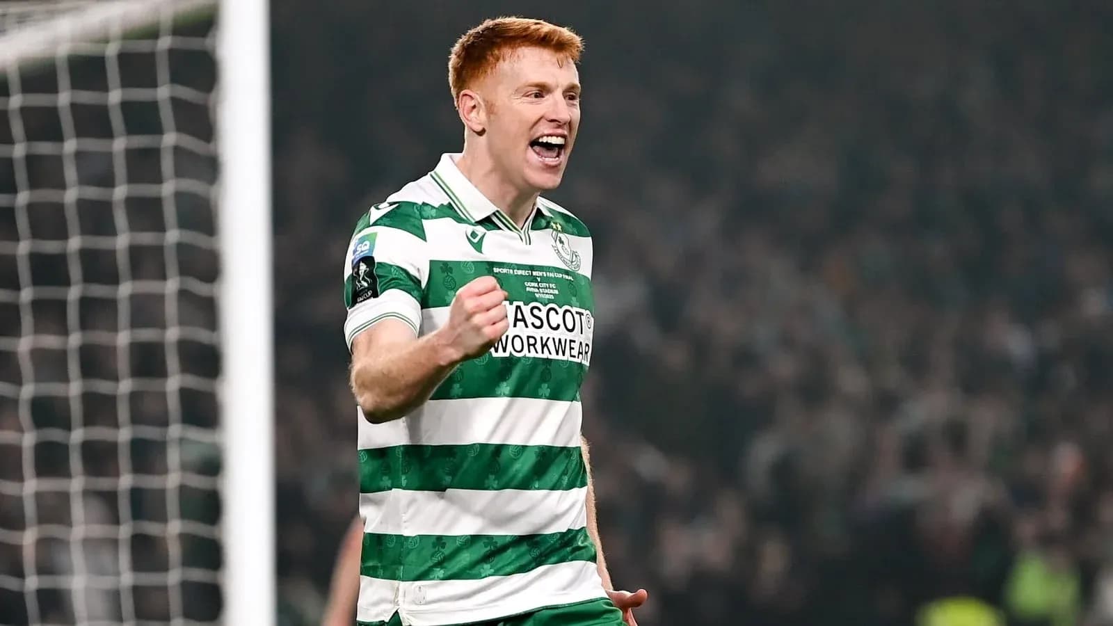 Player celebrating a goal during a match Player celebrating a goal during a match