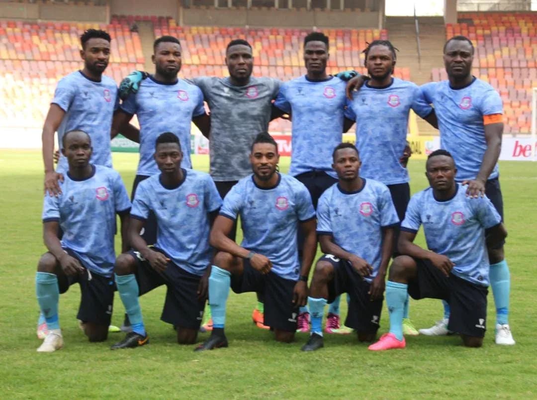 Niger Tornadoes team photo before match Niger Tornadoes team photo before match