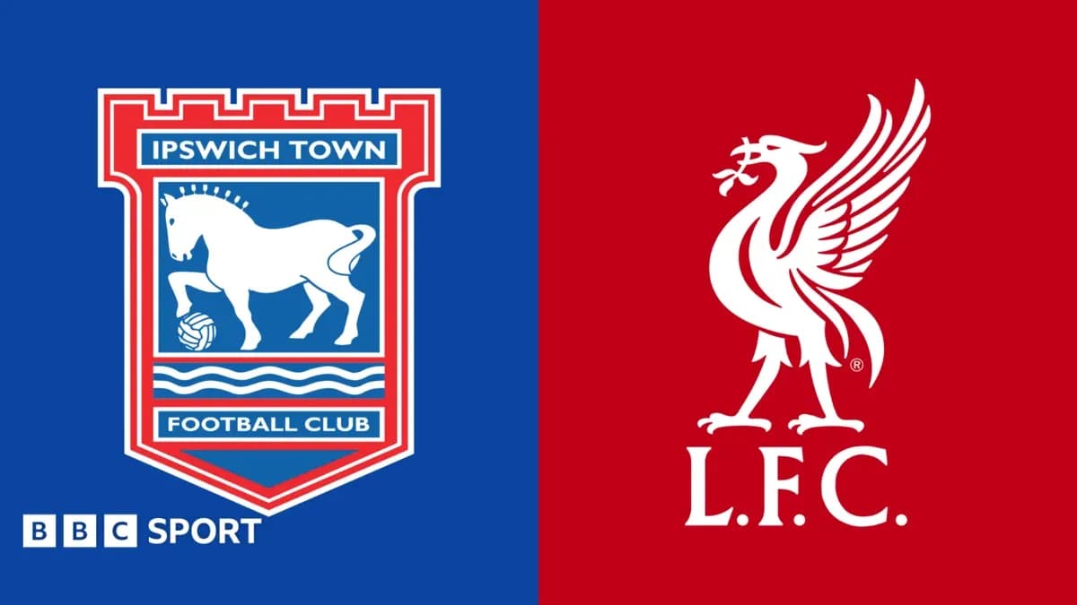 Logos of Ipswich Town and Liverpool FC side by side Logos of Ipswich Town and Liverpool FC side by side