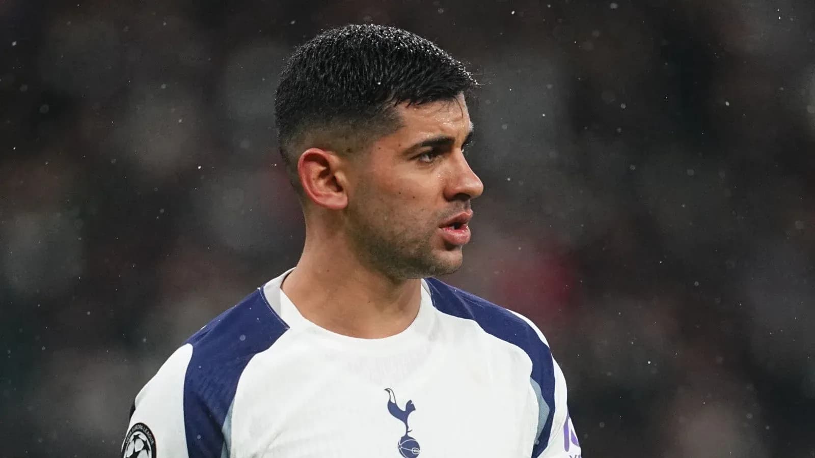 Player in Tottenham jersey during a match Player in Tottenham jersey during a match