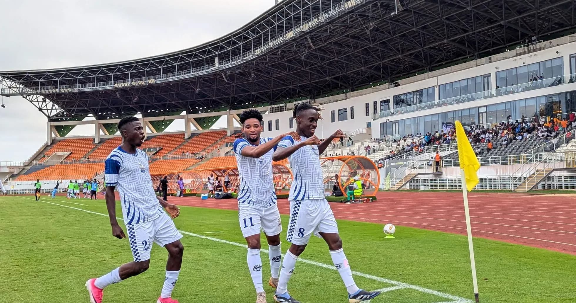 Players celebrating a goal during CAF Champions League Players celebrating a goal during CAF Champions League