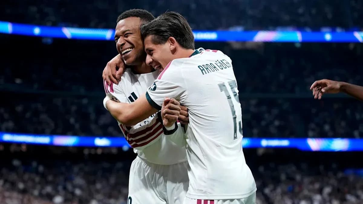 Real Madrid players celebrating a goal during match Real Madrid players celebrating a goal during match