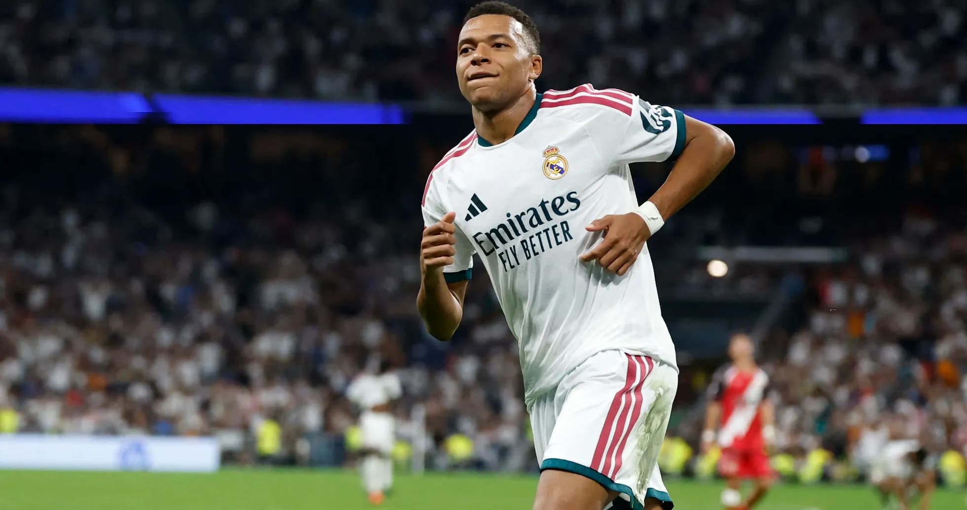 Player celebrating after scoring for Real Madrid Player celebrating after scoring for Real Madrid