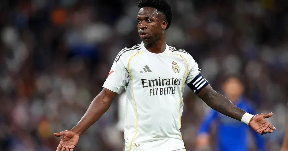 Player in Real Madrid kit gesturing during match Player in Real Madrid kit gesturing during match