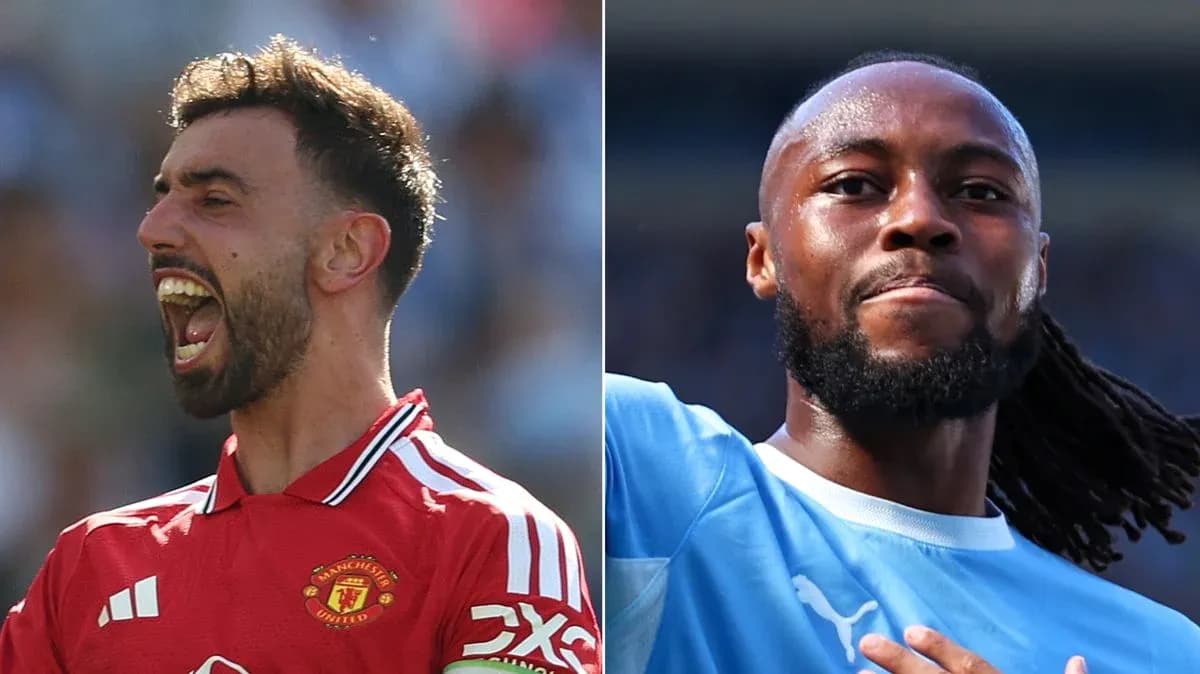 Two football players celebrating during a match Two football players celebrating during a match