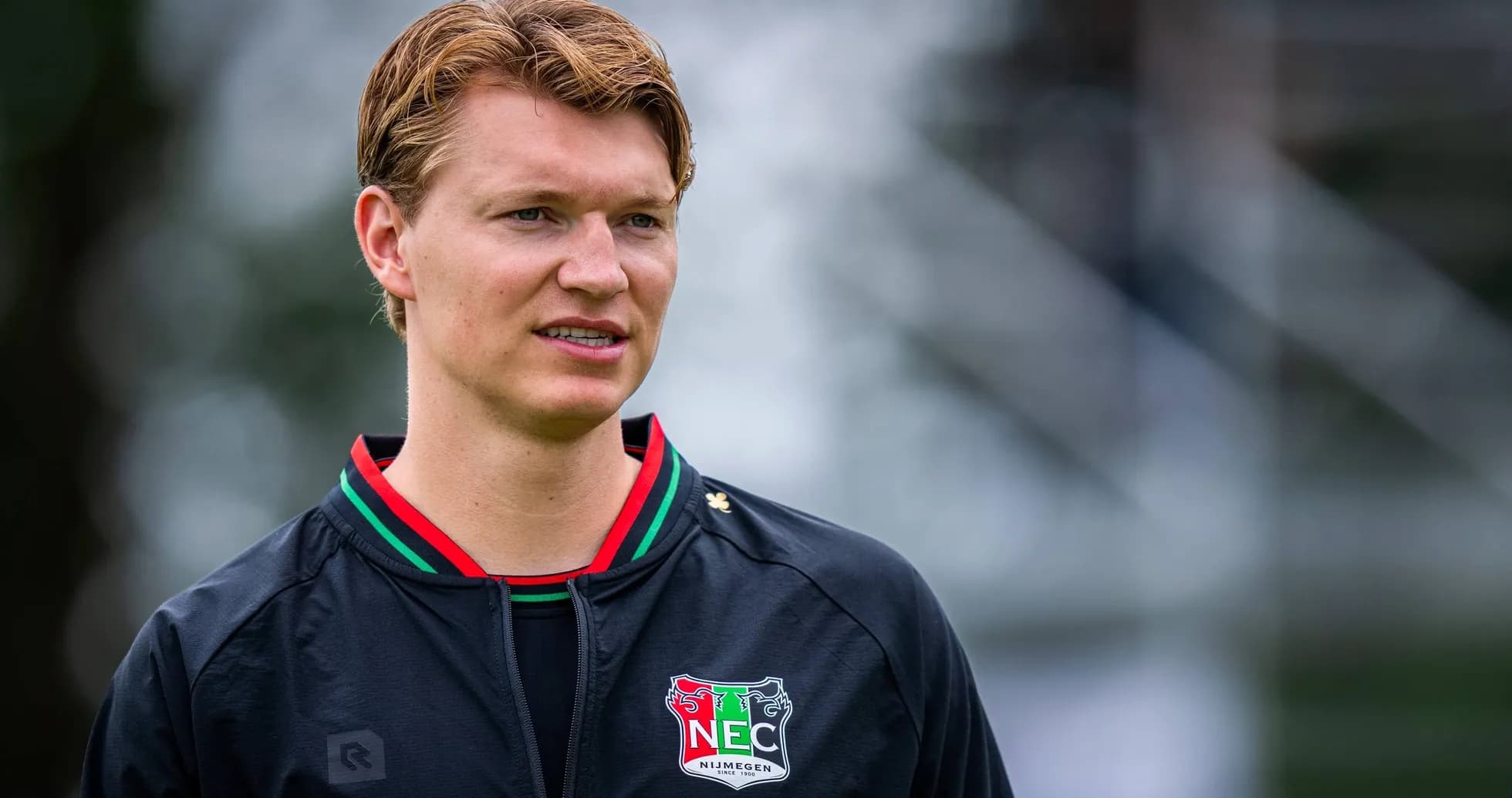 Player wearing NEC Nijmegen jacket during training Player wearing NEC Nijmegen jacket during training