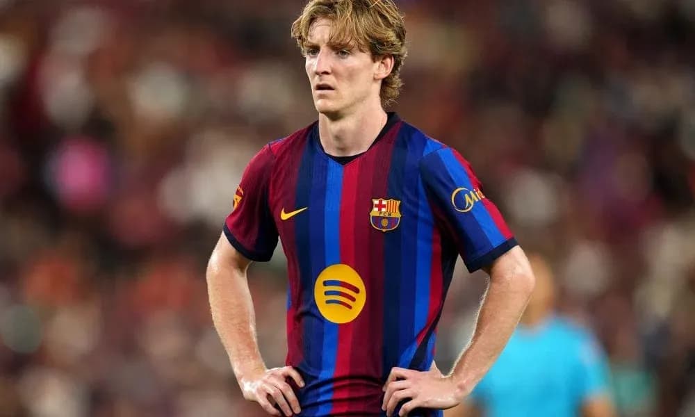 Barcelona player standing during match at stadium Barcelona player standing during match at stadium