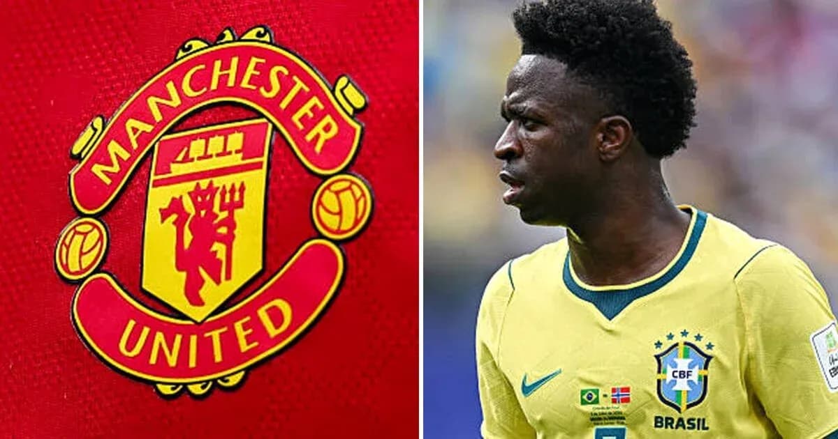 Manchester United logo and player in Brazil jersey Manchester United logo and player in Brazil jersey