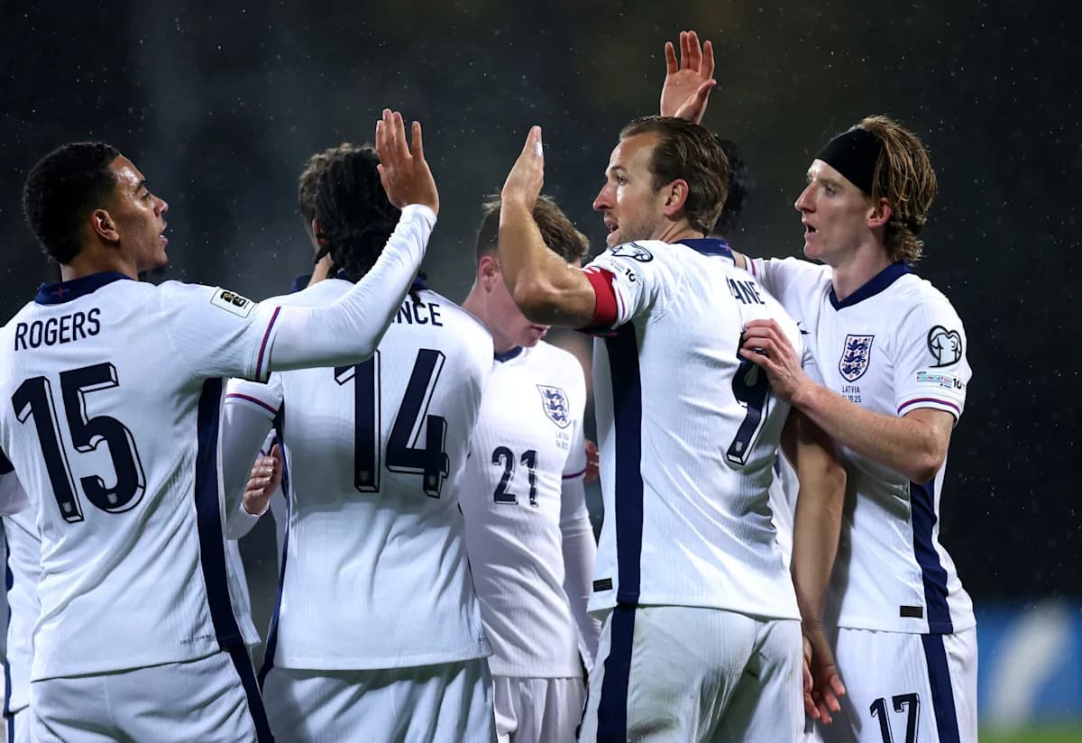 England players celebrating a goal together England players celebrating a goal together