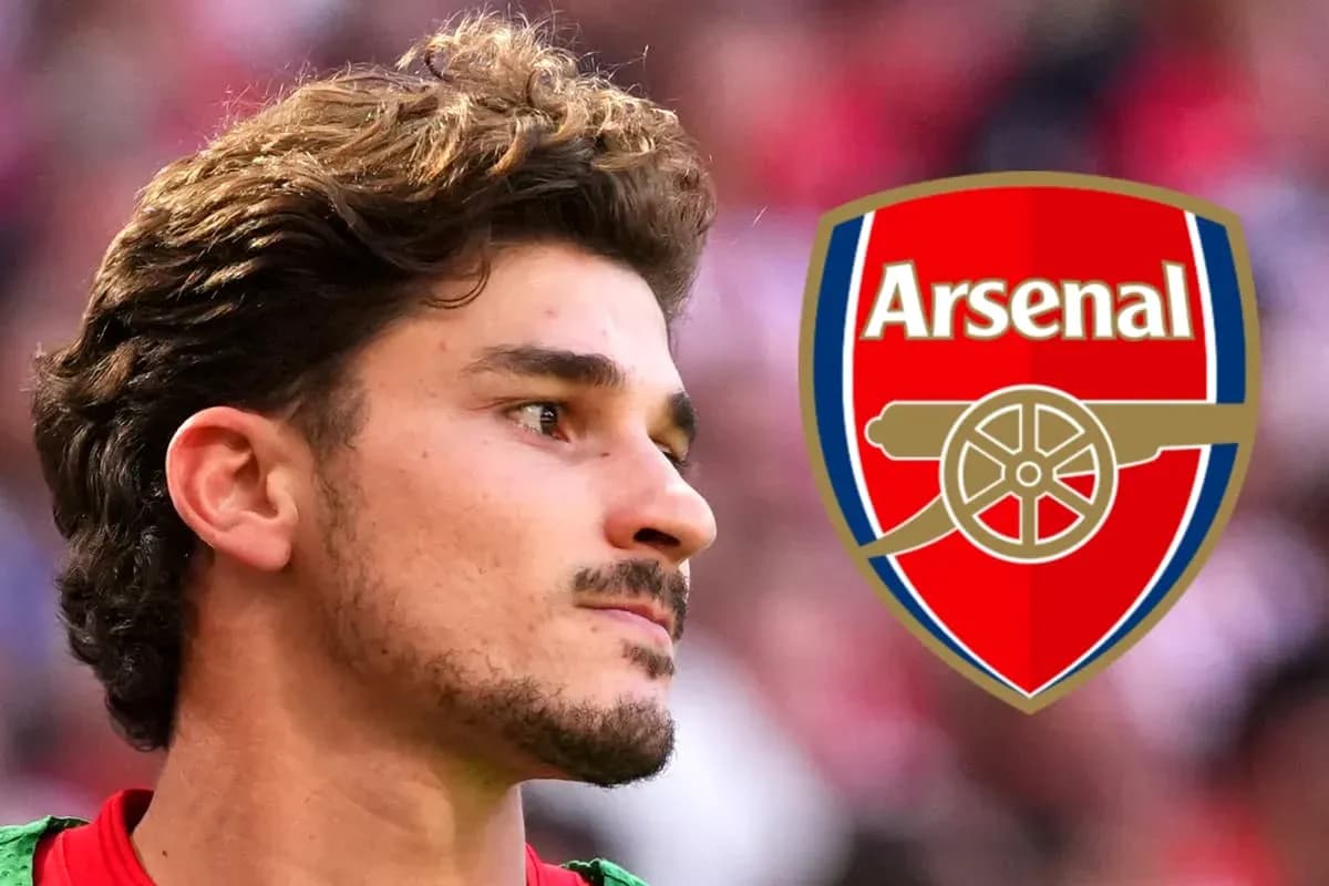 Player profile with Arsenal logo in background Player profile with Arsenal logo in background
