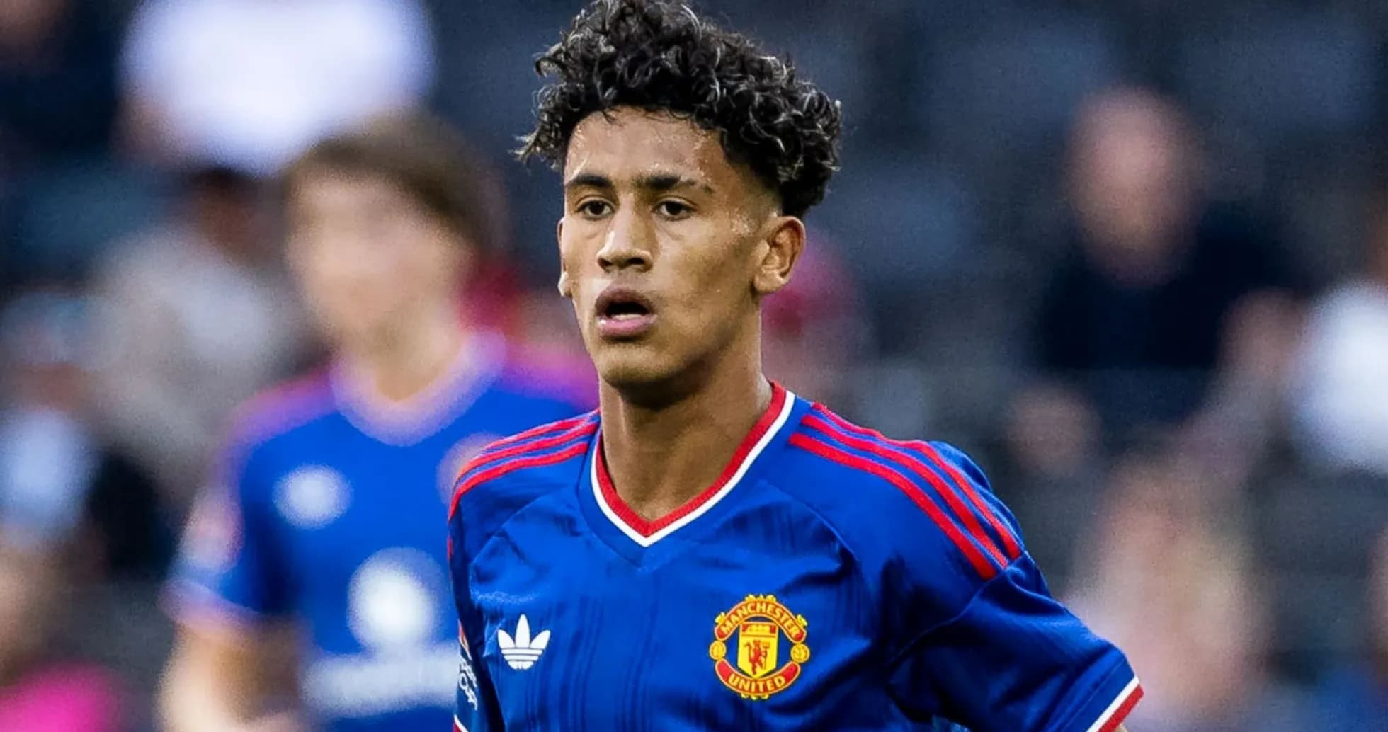 Player in Manchester United jersey during match Player in Manchester United jersey during match